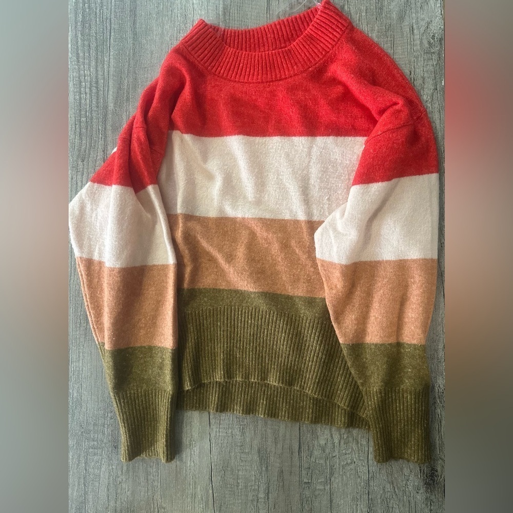 A New Day Vibrant Striped Sweater Size XS